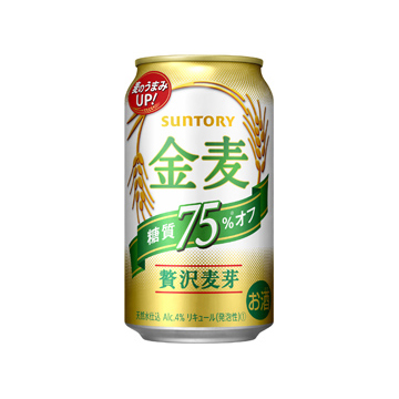 L ｻﾝﾄﾘｰ 金麦(糖質75%ｵﾌ) 350缶 6P